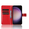 Футляр з клапаном для Samsung Galaxy S23 FE, Crazy Horse Wallet, червоний