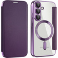 Чохол-книжка для Samsung Galaxy S25+ Plus, RFID Wallet MagSafe CamShield, фіолетовий