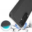 Броньований чохол для Samsung Galaxy A25, двошаровий, чорний + скло 9H