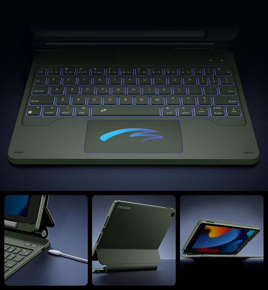 Чехол-клавиатура для iPad 7/8/9 10.2, Dexnor Magnetic Keyboard Touchpad, чёрный