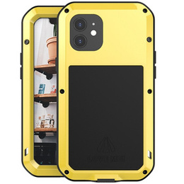 Чoхол Love Mei до iPhone 12, armored with glass, жовтий