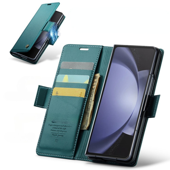 CASE фліп-чохол для Samsung Galaxy Z Fold6 5G, Litchi Wallet, зелений