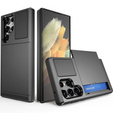 Чехол до Samsung Galaxy S23 Ultra, Sliding Card Holder, чёрный