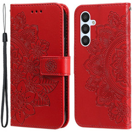 Откидной чехол для Samsung Galaxy A54 5G, Mandala Flower, красный