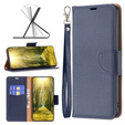 Чохол-книжка для Samsung Galaxy A25 5G, Wallet Litchi Leather, темно-синій + скло 9H 