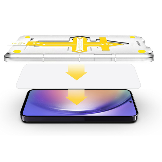 2x Загартоване скло для Samsung Galaxy A54 5G, захисне скло ERBORD 9H Easy App