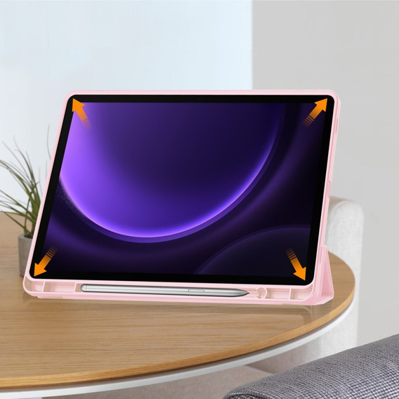 Чохол для Samsung Galaxy Tab S10 Lite / S10 FE / S9 FE, Smartcase з місцем для стилуса, рожевий