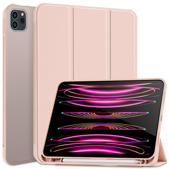 Чохол для iPad Pro 12.9" 2022/2021/2020 (6/5/4 gen.), Smart Pencil, зі слотом для стилуса, рожевий