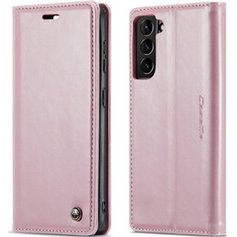 Чохол-обкладинка CASEME для Samsung Galaxy S21 FE, Waxy Textured, рожевий