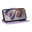 чехол-крышка для Motorola Edge 50 Neo / Motorola ThinkPhone 25, Rhombus Crossbody Leather, фиолетовый