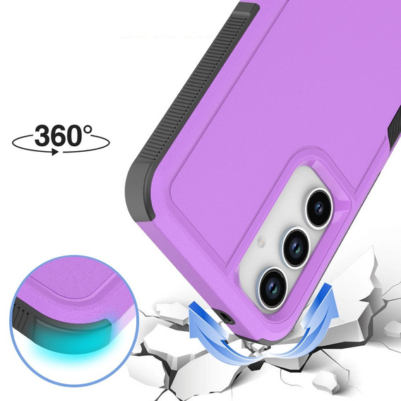 Броньований чохол для Samsung Galaxy A55 5G, Dual Shockproof, фіолетовий
