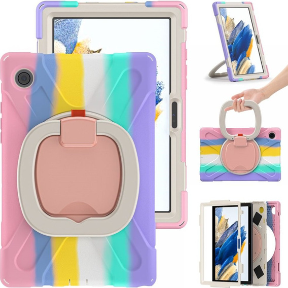 Дитячий чохол для Samsung Galaxy tab A8 10.5 SM-X200 SM-X205, броньований з ремінцем, м'яти