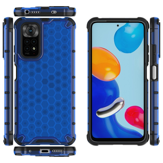 Панцирный чехол Honeycomb для Xiaomi Redmi Note 11/11S, Blue