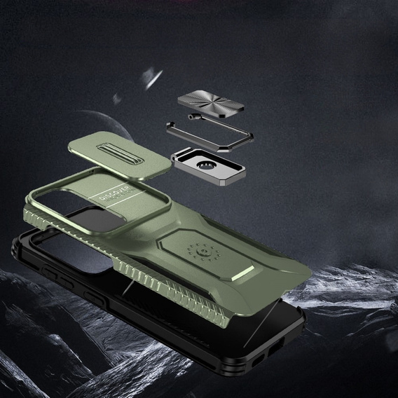 Чехол для Samsung Galaxy S24+ Plus, крышка объектива, зелёный