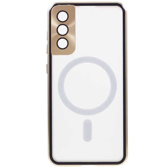 Магнітний чохол Dual Glass MagSafe для Samsung Galaxy S21+ Plus, золотий