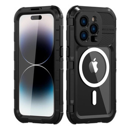 IP68 Водонепроницаемый чехол для iPhone 15 Pro Max, SHELLBOX MagSafe, чёрный