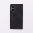 Чехол для Oppo A78 5G, ERBORD Vintage, бумажник с клапаном, чёрный