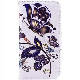 Откидной чехол для Huawei Y5 2018, Flexi Book, butterfly and flower
