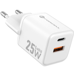Зарядное устройство Forcell USB-A / 2x USB-C 3.45A GaN 70W PD QC 4.0, серый
