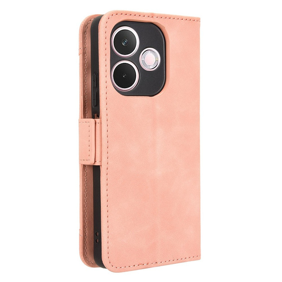 Футляр з клапаном для Oppo A5 Pro 5G, Card Slot, рожевий