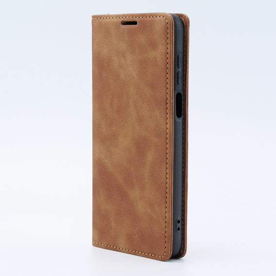 Чохол для Motorola Moto G53, ERBORD Vintage, гаманець з клапаном, коричневий