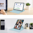 Чехол клавиатура для Samsung Galaxy Tab S9+, Rotary 360° Leather, светло-голубой