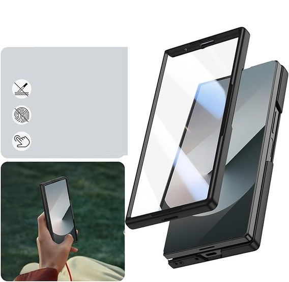 Скляний чохол з повним захистом на 360° для Samsung Galaxy Z Fold7 5G