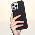 Чохол для iPhone 13 Pro Max, Carbon Fiber MagSafe, чорний / синій
