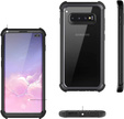 Чoхол до Samsung Galaxy S10 Plus, Dexnor Full Body Rugged, прозорий / чорний