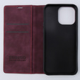 Чохол для iPhone 15 Pro Max, ERBORD Vintage, гаманець з клапаном, червоний