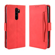 Футляр з клапаном для Xiaomi Redmi Note 8 Pro, Card Slot, червоний
