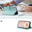 Чохол-сумка для Samsung Galaxy S24 FE, Rhombus Crossbody Leather, зелений
