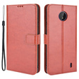 Откидной чехол для Nokia C10 / C20, Crazy Horse Wallet, коричневый