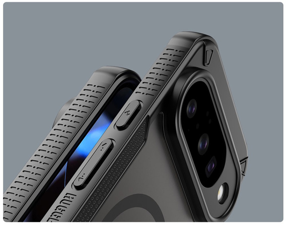 Бронированный чехол для Google Pixel 10 Pro XL, для MagSafe, матовый, черный