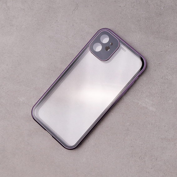 Чохол для iPhone 11, Magnetic Dual Glass, фіолетовий