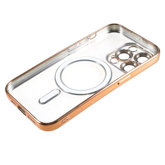 Чохол для iPhone 13 Pro, Electro MagSafe, золотий + Скло на екран