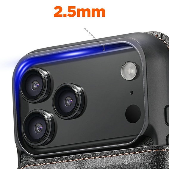 Флип-кейс 2-в-1 для iPhone 17 Pro Max, SUTENI, для MagSafe, черный