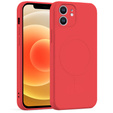 Чoхол Silicone до iPhone 11, MagSafe, Red