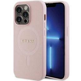 Чoхол GUESS до iPhone 14 Pro, Saffiano MagSafe, рожевий