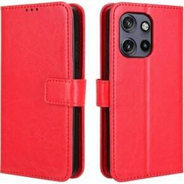 Откидной чехол для Motorola Edge 50 Neo / Motorola ThinkPhone 25, Crazy Horse Wallet, красный