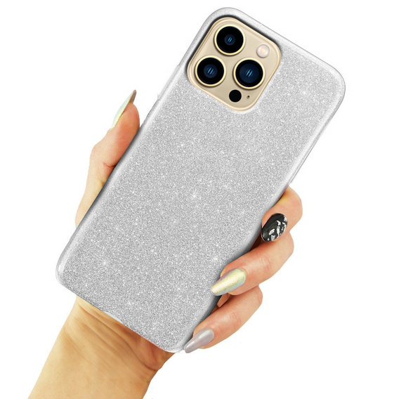 Чехол Glitter Case до iPhone 13 Pro, Silver
