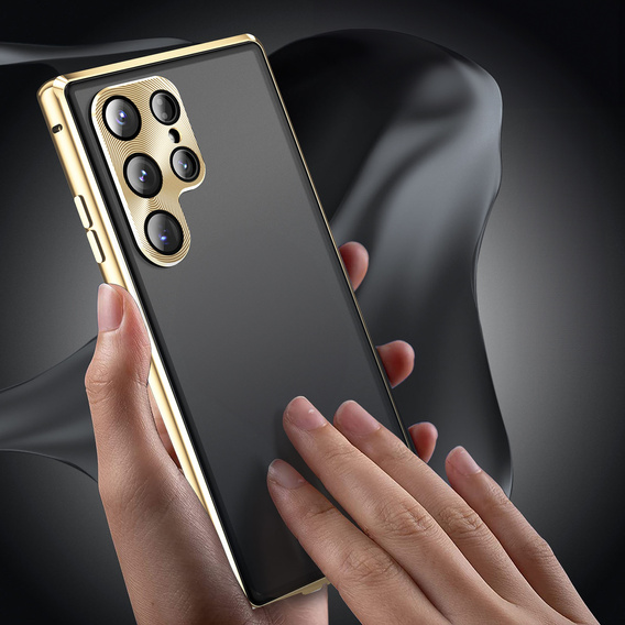 Чохол для Samsung Galaxy S25 Ultra, Magnetic Dual Glass, золотий
