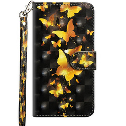Откидной чехол для Xiaomi Redmi Note 8 Pro, Wallet Butterfly, золотой