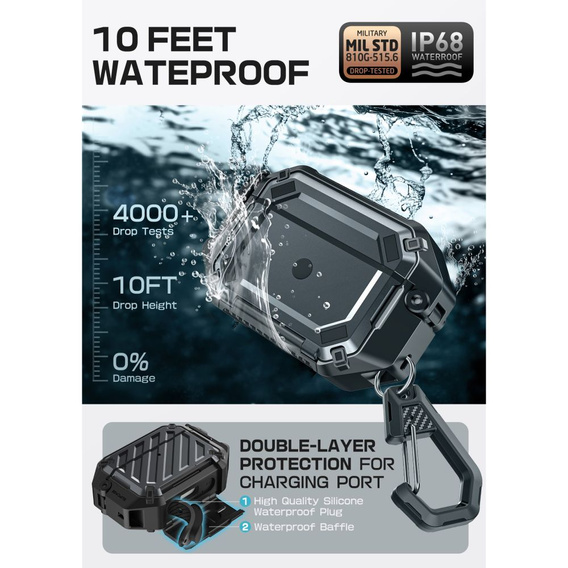 Захисний чохол Supcase Unicorn Beetle Pro MagSafe IP68 для Apple AirPods Pro 3