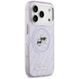 Чехол Karl Lagerfeld IML Glitter Karl & Choupette Heads Logo MagSafe для iPhone 17 Pro