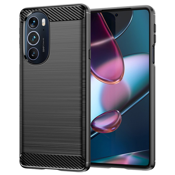 Чехол до Motorola Edge 30 Pro, Carbon, чёрный