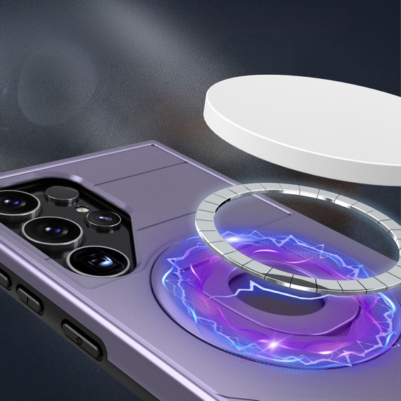 Чехол MagSafe для Samsung Galaxy S24 Ultra, Military Magnet, зелёный