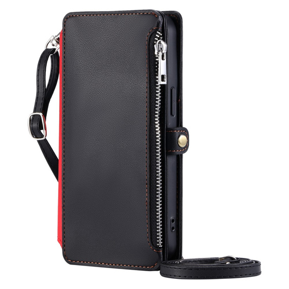 Откидной чехол для Xiaomi Redmi 14C / Xiaomi Poco C75, Wallet Zipper Pocket, чёрный
