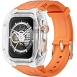 Силиконовый ремешок с чехлом для Apple Watch 4/5/6/7/8/9/SE 44/45MM