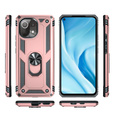 Бронированный Чехол до Xiaomi Mi 11 Lite / Mi 11 Lite 5G / 11 Lite 5G NE, Nox Case Ring, розовый rose gold